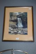 Signed Photograph of Thornton Force, Ingleton