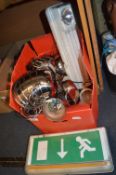Stainless Steel Balti Serving Dishes, Exit Lights,