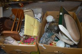 Two Boxes of Household Goods, Glassware, etc.
