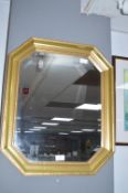 Gilt Framed Bevelled Edge Wall Mirror