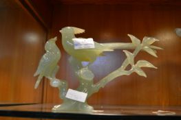 Jade Study of Oriental Birds