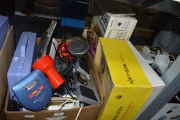 Box of Electrical Items; Lamps, Radios, Electric B