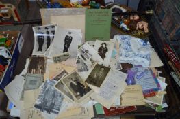 Two Trays of Vintage Ephemera; Postcard, Military
