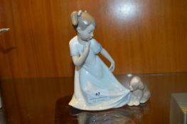 Nao Figurine - Girl with a Puppy 