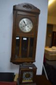 Vintage Wall Clock and a Mantel Clock (For Restora