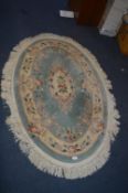 Oval Rug with Floral Design 5ft x3ft