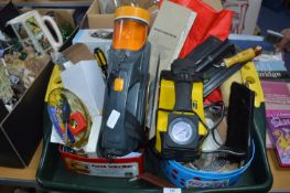 Large Garden Planting Tray Containing Tools, Torch