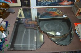 Four 1930's Bevelled Edge Wall Mirrors