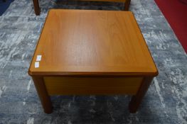 Nathan Oak & Teak Square Coffee Table with Interna
