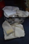 Assorted Linens, Textiles, Embroidery, etc.
