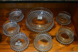 Cut Glass Crystal Dessert Set