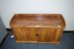 Rustic Bench with Integral Cupboard