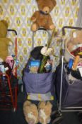 Shopping Trolley and Contents of Soft Toys, etc.