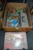 Box of Assorted Art Materials
