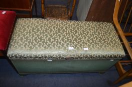 Green Lloyd Loom Style Upholstered Ottoman