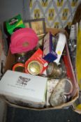 Box of Kilner Jars and Other Household Items