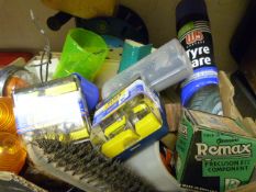 Extension Lead and a Box of Car Related Items