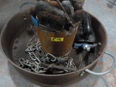 Metal Riddle, Chains, Paint Pot, Brushes and Vinta