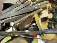 Tray of Files and Paint Brushes