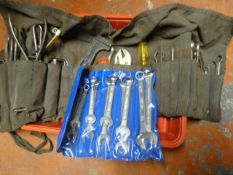 Tool Roll of Spanners, Pliers, etc.