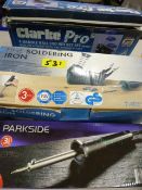 Two Soldering Irons and a Hex Key Set