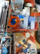 Box Containing Drill Guards, Tile Cutter, Spatula