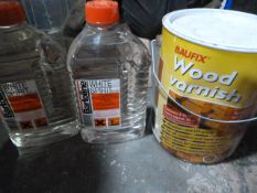 Two 2L Bottles of White Spirit and a Part Used 5L