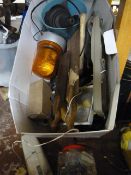 Box of Assorted Tools, Nuts & Bolts, Car Parts, et