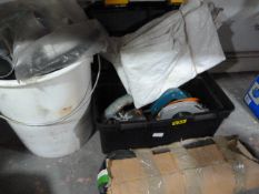 Toolbox with Black & Decker Circular Saw, Tarpauli
