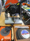 Stayer Chop Saw with Boxes of Blades and Grinding