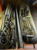 Two Metal Storage Boxes Containing Drill Bits, Spr