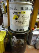 Can of Lithium No.3 Grease and Colas H4 Bitumen Co