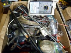 Large Box of Car Accessories Including Fan Belts,