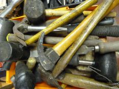 Tray of Hammers and Mallets