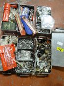 Six Storage Tins of Nuts,Bolts, Drill Bits, etc.