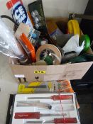 Small Box of Assorted Tool and Fittings