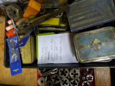 Quantity of Taps and Dies, Die Nuts Metric UNF, BS