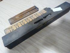 Antique Spirit Level (AF), and Two Rulers