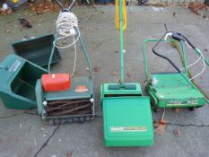 Three Qualcast Lawnmowers