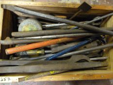 Box of Crowbars, Tyre Levers, etc.