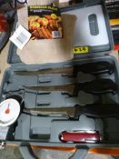 Barbecue Gloves and a Carving Set