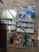 Quantity of Fishing Accessories and a Telescopic B