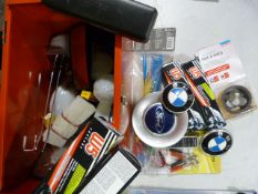 Box of Car Related Products and Accessories Includ