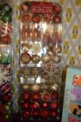 *52pc Red & Gold Christmas Bauble Set