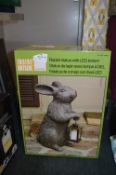 *Rabbit Statue with LED Garden Lantern