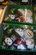 *2x Humorous Christmas Baubles 6pk