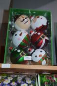 *Humorous Christmas Baubles 6pk