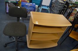Modern Light Oak Effect Bookshelves and an Office