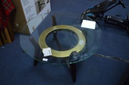 *Round Coffee Table with Glass Top