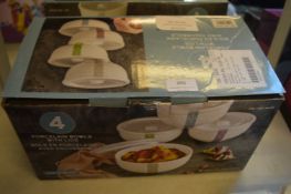*4pc Porcelain Lidded Bowl Set